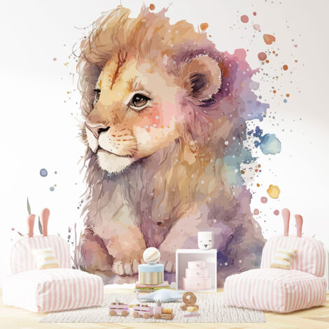 Papier peint panoramique Enfants - Lionceau - 130 cm x 84 cm (1/4)