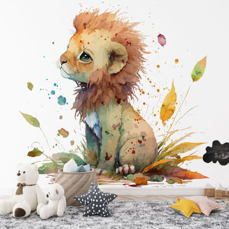 Papier peint panoramique Enfants - Lionceau - 130 cm x 84 cm (1/4)
