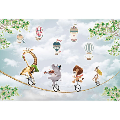 Papier peint panoramique Enfants - Animaux - 130 cm x 88 cm (1/2)