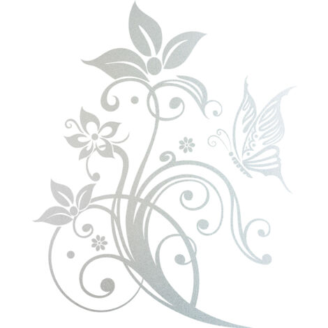 Stickers Dépoli - Fleurs Papillon - 27x34 cm (1/3)