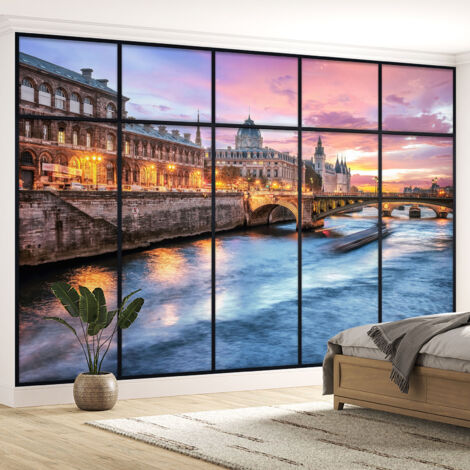 Papier peint panoramique Trompe l'oeil Verrière - Paris - 325 cm x 206 cm (1/5)