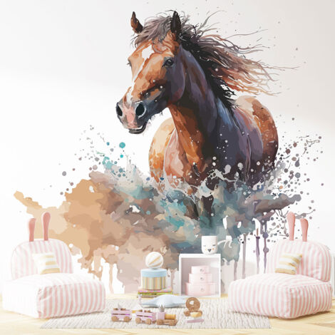 Papier peint panoramique Enfants - Cheval - 130 cm x 84 cm (1/4)