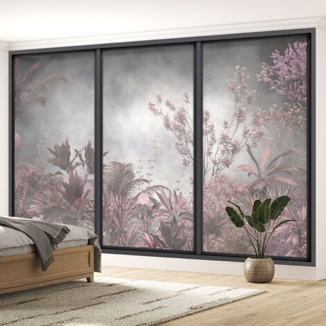 Papier peint panoramique Trompe l'oeil baie vitrée - Jungle - 358 cm x 215 cm (1/5)