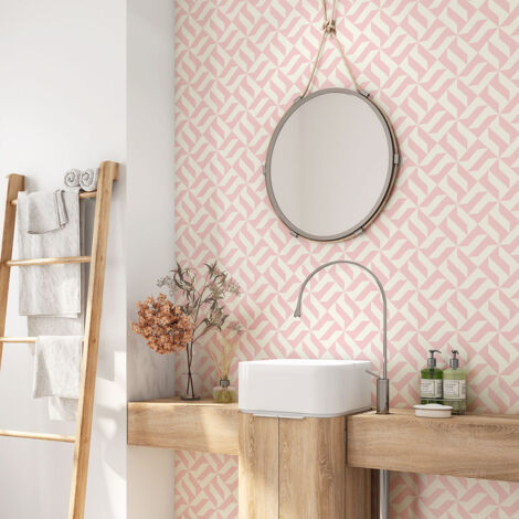Crédence adhésive salle de bain - Motif graphique - 90x90 cm - Adhésif BRILLANT (1/4)
