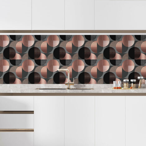 Crédence adhésive cuisine - Motif géométrique - 50x50 cm - Adhésif MAT (1/5)