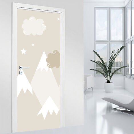 Stickers pour porte Enfants - Montagne - 63 x 205 cm - Adhésif MAT (1/2)