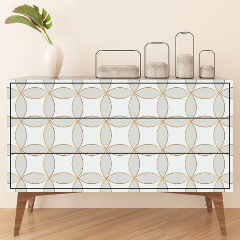 Stickers meuble - Motif Géométrique - 20 x 40 cm - Adhésif BRILLANT (1/3)