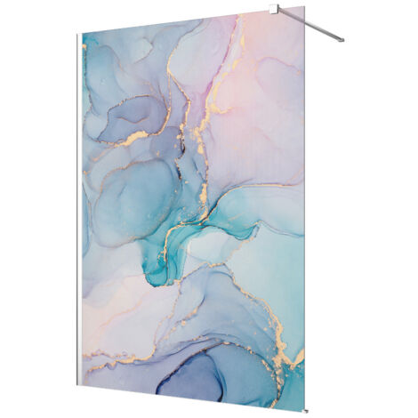 Stickers paroi de douche dépoli - Effet Marbré - 100 x 200 cm