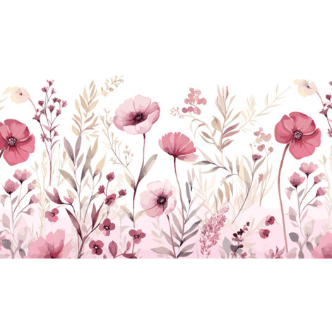 Papier peint panoramique Enfants - Fleurs - 130 cm x 73 cm (1/2)