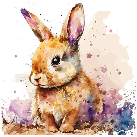 Papier peint panoramique Enfants - Lapin - 397 cm x 255 cm (1/2)