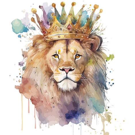 Papier peint panoramique Enfants - Lion - 195 cm x 125 cm (1/2)