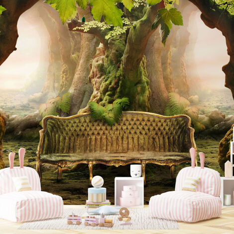 Papier peint panoramique Enfants - Canapé romantique - 130 cm x 87 cm (1/4)