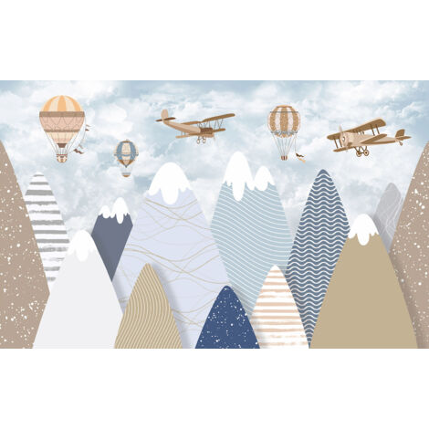 Papier peint panoramique Enfants - Montagnes - 130 cm x 81 cm (1/2)