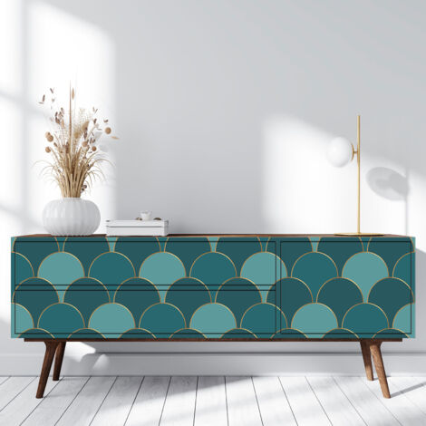 Stickers meuble - Motif Géométrique - 30 x 120 cm - Adhésif BRILLANT (1/3)