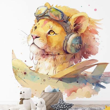 Papier peint panoramique Enfants - Lion - 195 cm x 188 cm (1/4)