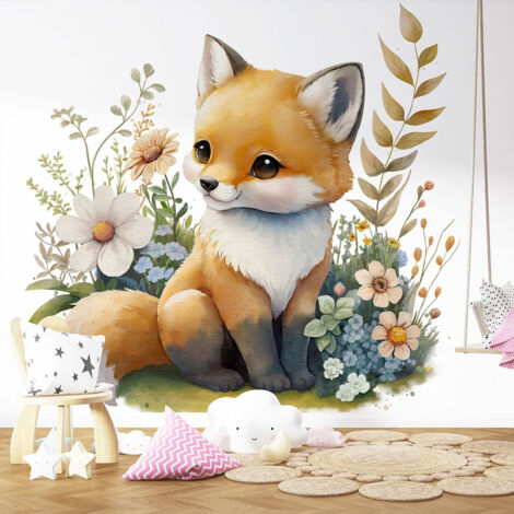 Papier peint panoramique Enfants - Renard - 195 cm x 125 cm (1/4)