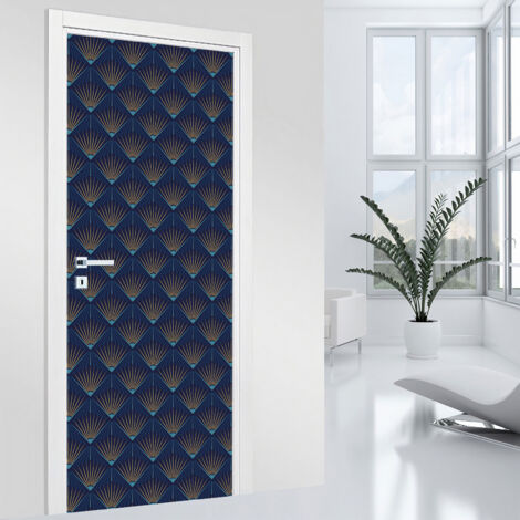 Stickers pour porte - Motif Oriental - 73 x 205 cm - Adhésif MAT (1/2)