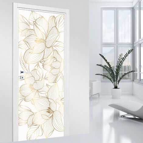 Stickers pour porte - Feuilles - 73 x 205 cm - Adhésif MAT (1/2)
