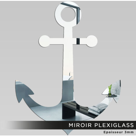 Miroir Plexiglass - Ancre - 10x13 cm (1/2)