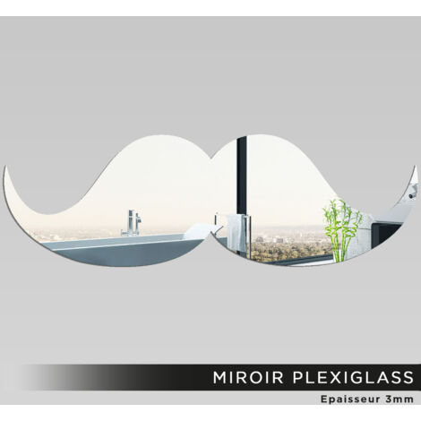 Miroir Plexiglass - Moustache - 25x80 cm (1/2)