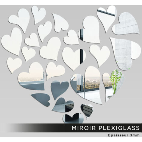 Miroir Plexiglass - Coeur - 55x60 cm (1/2)