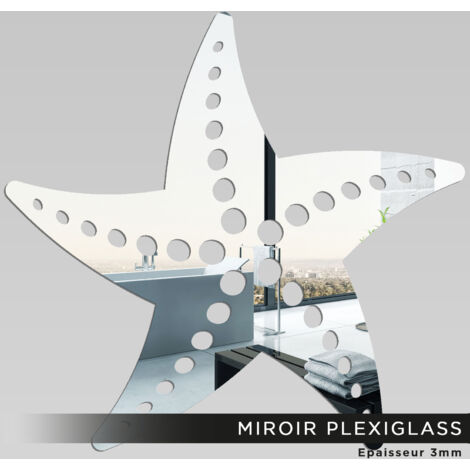 Miroir Plexiglass - Étoile de mer - 10x11 cm (1/2)