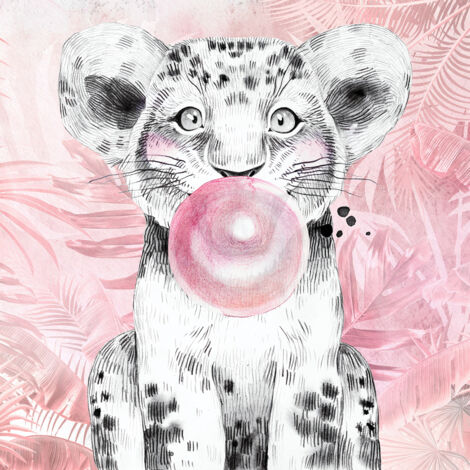 Papier peint panoramique Enfants - Lion bulle - 325 cm x 325 cm (1/2)