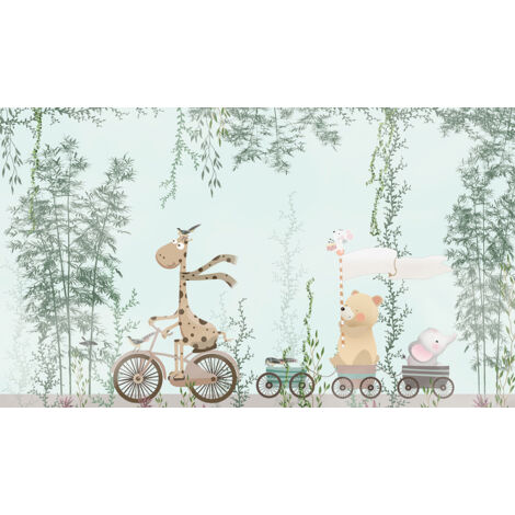 Papier peint panoramique Enfants - Animaux - 130 cm x 76 cm (1/2)