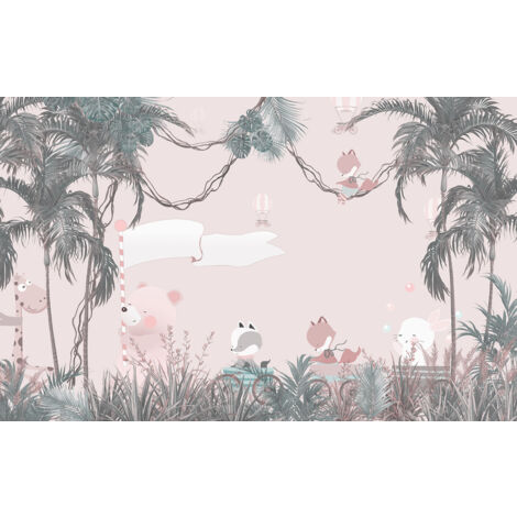 Papier peint panoramique Enfants - Animaux - 130 cm x 82 cm (1/2)