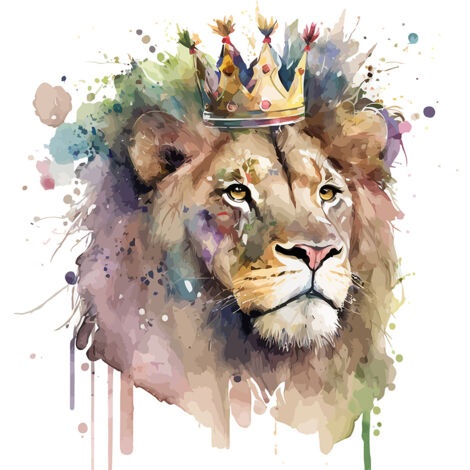 Papier peint panoramique Enfants - Lion - 130 cm x 84 cm (1/2)