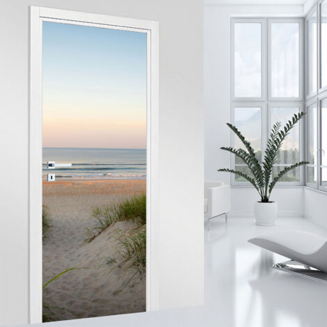 Stickers pour porte - Mer - 93 x 205 cm - Adhésif MAT (1/2)