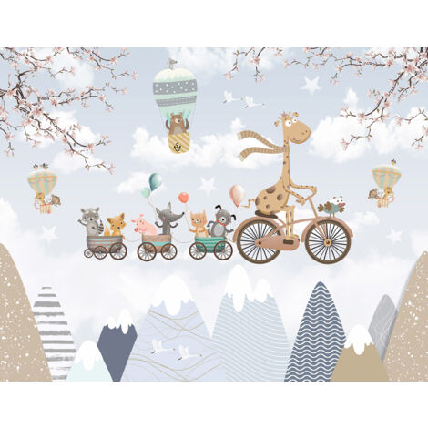 Papier peint panoramique Enfants - Animaux - 130 cm x 101 cm (1/2)
