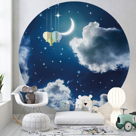 Papier peint rond / cercle Enfants - Nuit - Diamètre 40 cm (1/3)