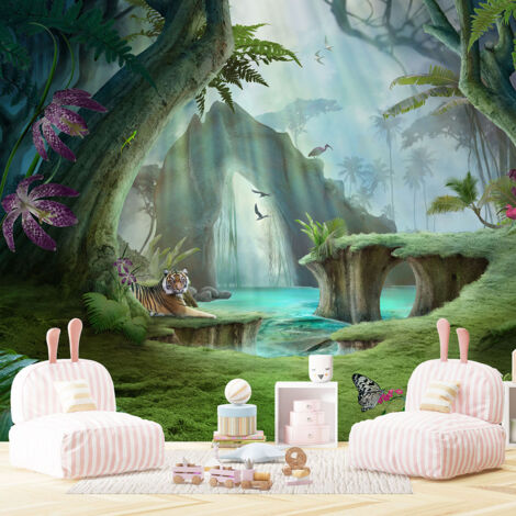 Papier peint panoramique Enfants - Forêt Enchantée - 130 cm x 87 cm (1/4)