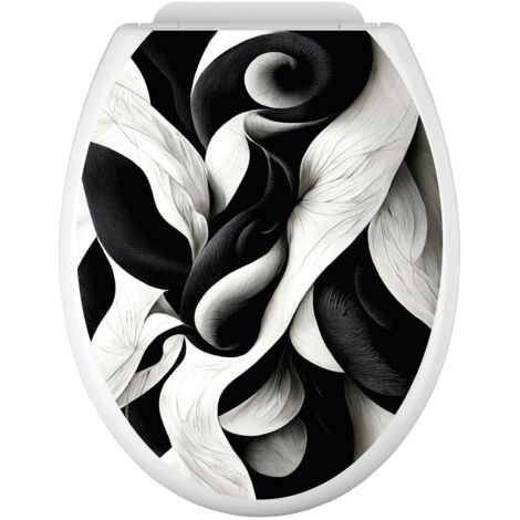 Stickers Abattant WC - Design - 35x43 cm - Adhésif BRILLANT (1/2)