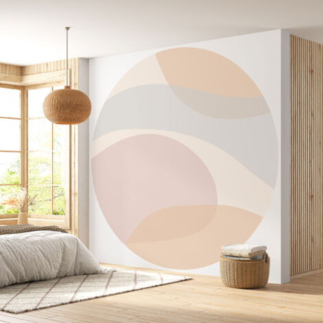 Papier peint rond / cercle - Abstrait - Diamètre 60 cm (1/4)