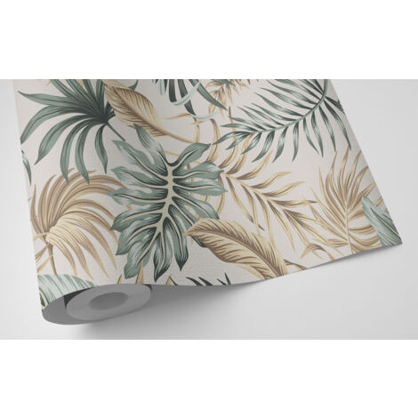 Papier peint - Motif botanique - 2 LÉS de 60x260 cm - Surface L 120 x H 260 cm