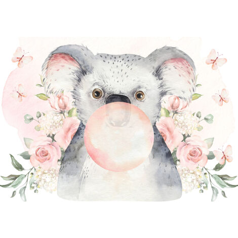 Papier peint panoramique Enfants - Koala bulle - 195 cm x 135 cm (1/2)