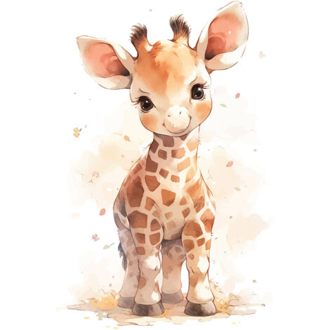 Papier peint panoramique Enfants - Girafe - 195 cm x 125 cm (1/2)