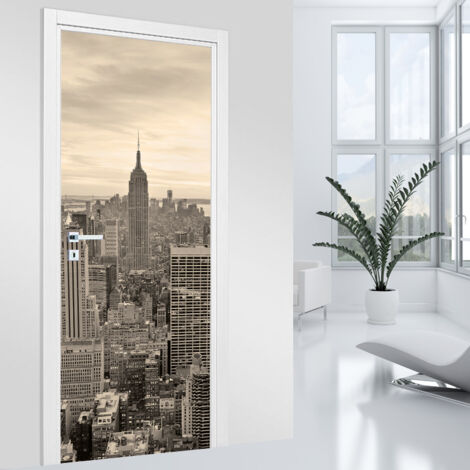 Stickers pour porte - New York - 93 x 205 cm - Adhésif MAT (1/2)