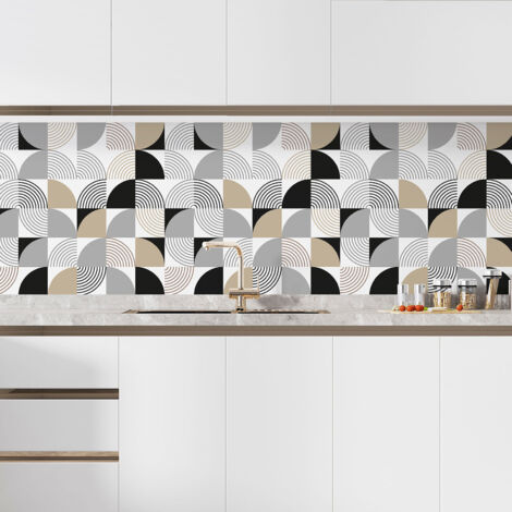 Crédence adhésive cuisine - Motif géométrique - 55x55 cm - Adhésif MAT (1/5)