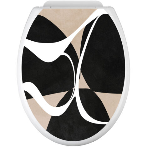 Stickers Abattant WC - Design - 35x43 cm - Adhésif BRILLANT (1/2)