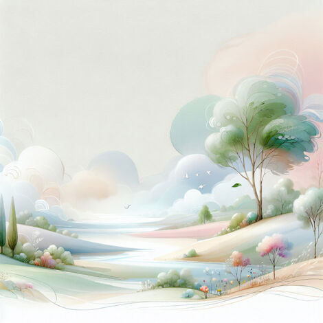 Papier peint panoramique Enfants - Féerique - 130 cm x 130 cm (1/2)