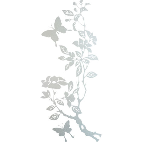 Stickers Dépoli - Fleurs Papillons - 17x39 cm (1/3)