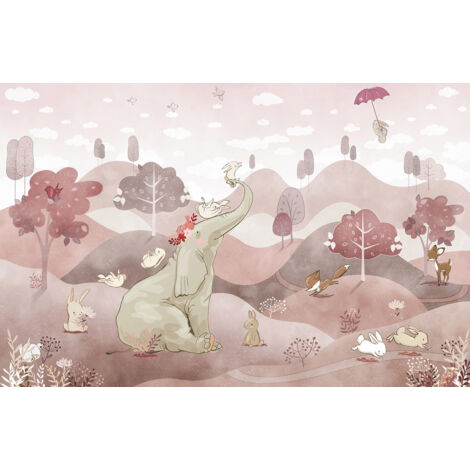 Papier peint panoramique Enfants - Animaux - 130 cm x 84 cm (1/2)