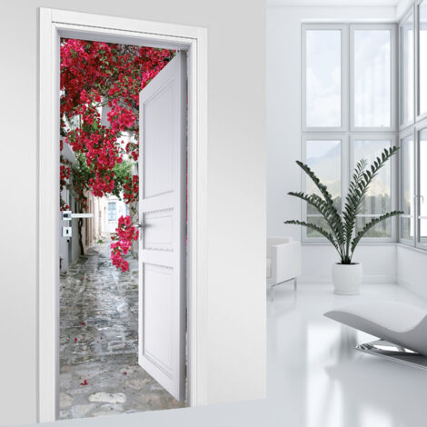 Stickers pour porte - Ruelle - 73 x 205 cm - Adhésif MAT (1/2)