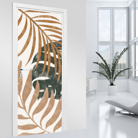 Stickers pour porte - Feuilles - 73 x 205 cm - Adhésif MAT (1/2)