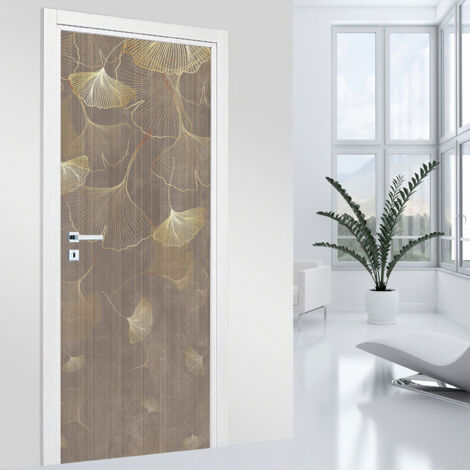 Stickers pour porte - Feuilles - 73 x 205 cm - Adhésif MAT (1/2)