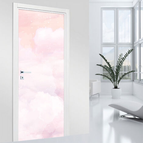 Stickers pour porte - Nuages - 73 x 205 cm - Adhésif MAT (1/2)