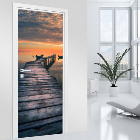 Stickers pour porte - Ponton - 73 x 205 cm - Adhésif MAT (1/2)